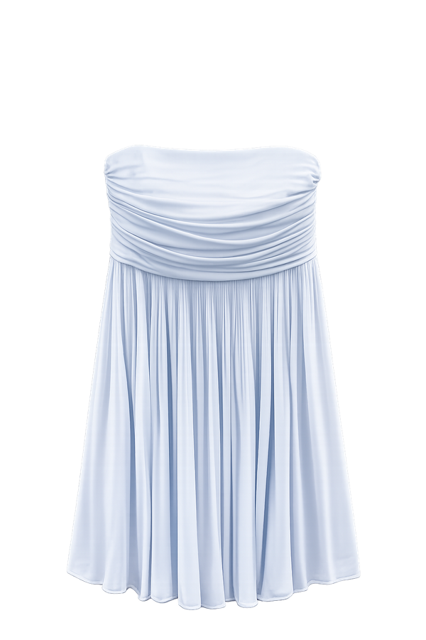 (PREMIUM ICE MESH) Tiana Mesh Pleated Mini Dress