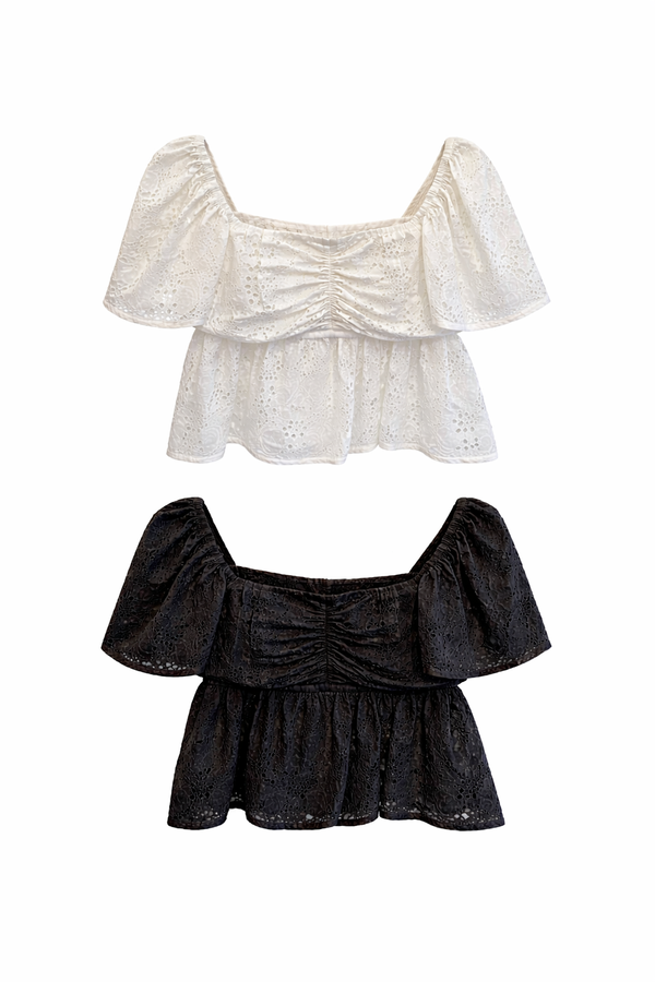 *PREORDER* Ora V2 Eyelet Cotton Babydoll Sleeve Top