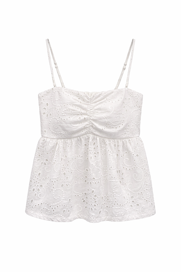 *PREORDER* Lilo Eyelet Cotton Babydoll Top