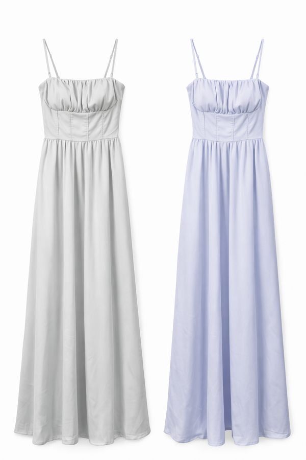 Arin Corset Ruched Midi Dress