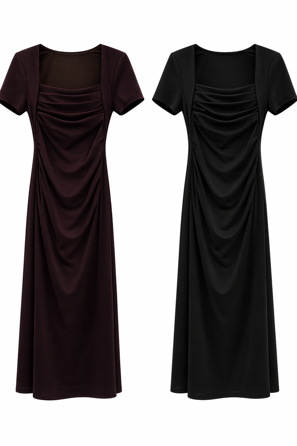 (PREMIUM/BARE) Mello V2 Ruched Midi Dress