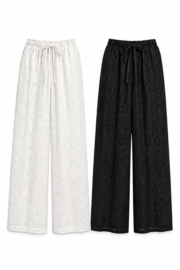 *PREORDER* *REGULAR* Lilo Eyelet Cotton Lounge Pants