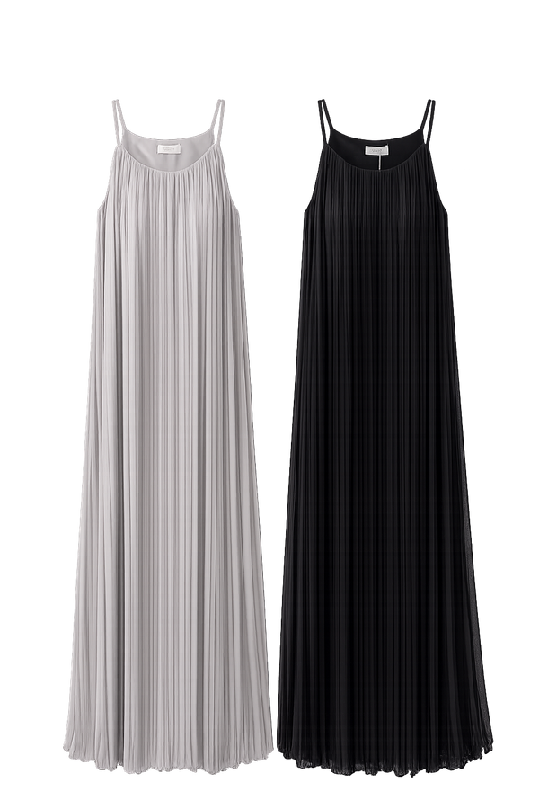 (PREMIUM ICE MESH) Hannah Halter Neck Mesh Midaxi Dress