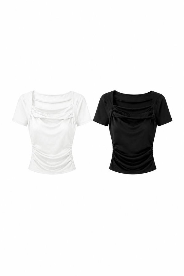 *PREORDER* (BARE/TENCEL) Lio Ruched Sleeve Top