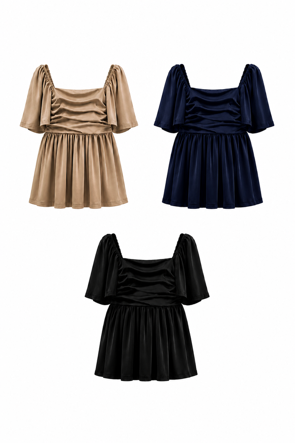*PREORDER* (BARE/TENCEL) Soni Babydoll Sleeve Top