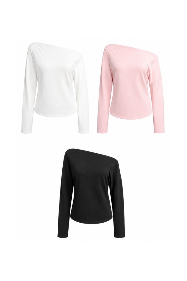 *PREORDER* (BARE/TENCEL) Mel Off Shoulder Long Sleeve Top