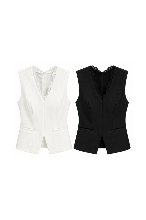 *PREORDER* Casey Lace V-Neck Vest Top