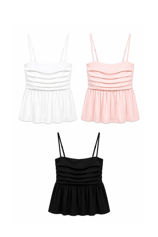 *PREORDER* (BARE/TENCEL) Rina Pleated Top