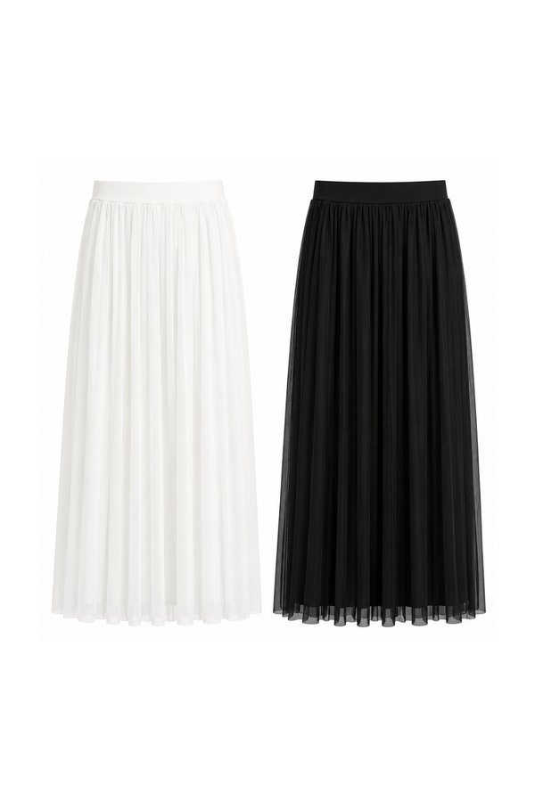 *PREORDER* (PREMIUM ICE MESH) Lori Pleated Midi Skirt