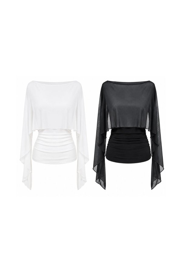 *PREORDER* (BARE/TENCEL) Wina Overlap Mesh Top