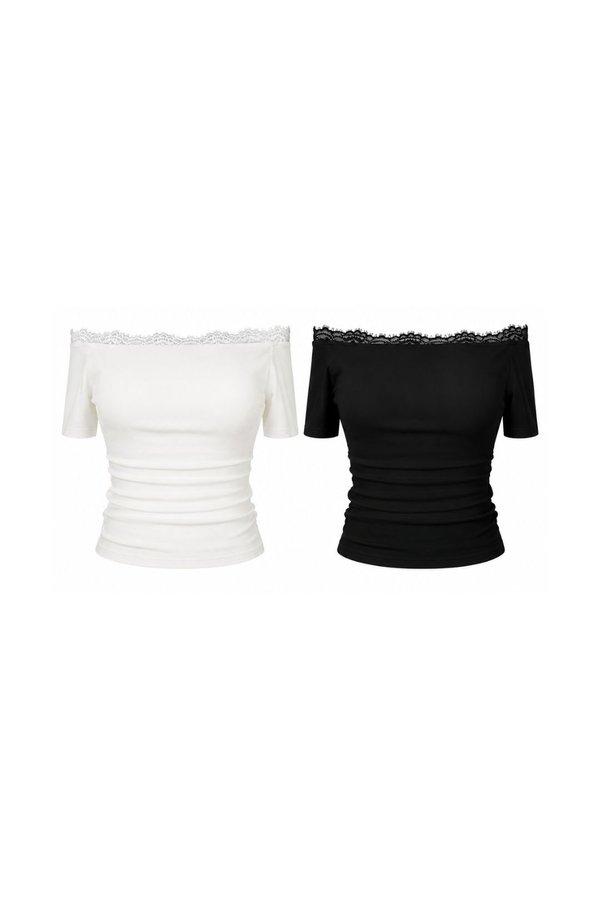 *PREORDER* (BARE/TENCEL) Zara Lace Trimming Top