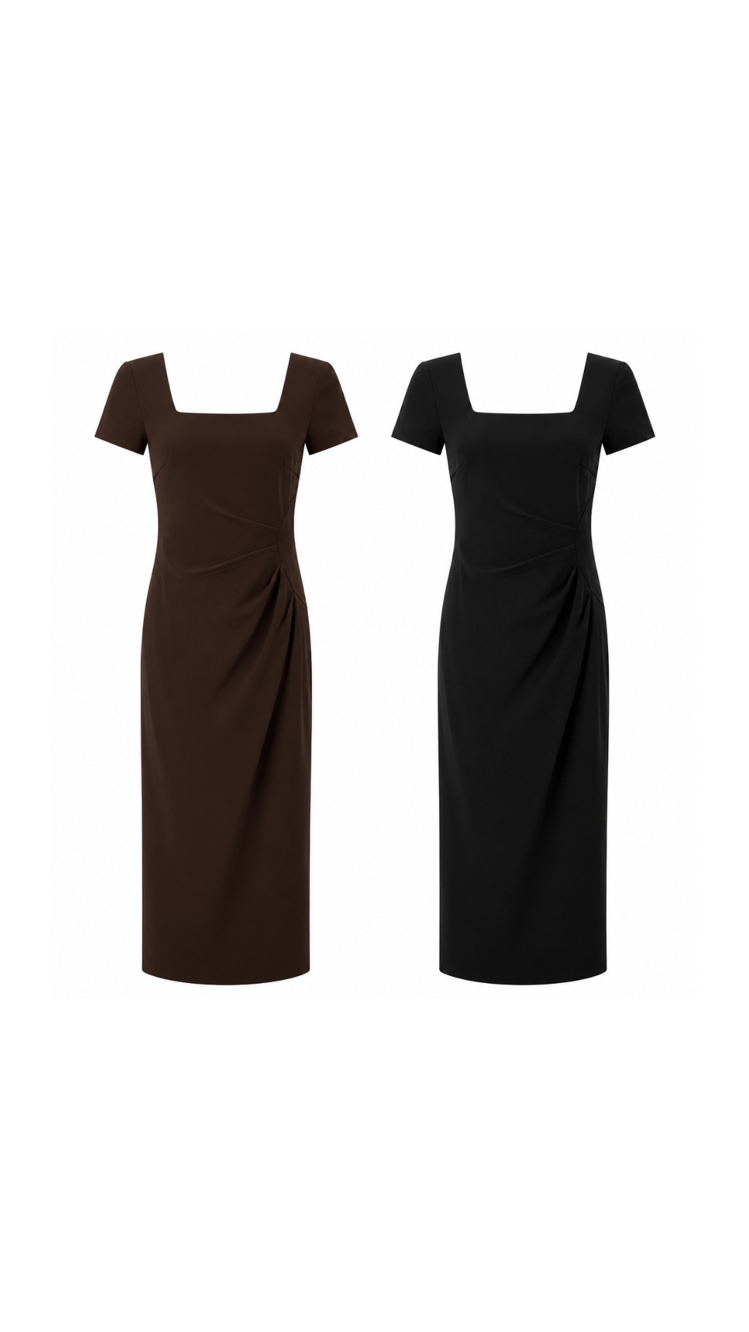 PREORDER* Emery Ruched Midi Sleeve Dress | Mikayla