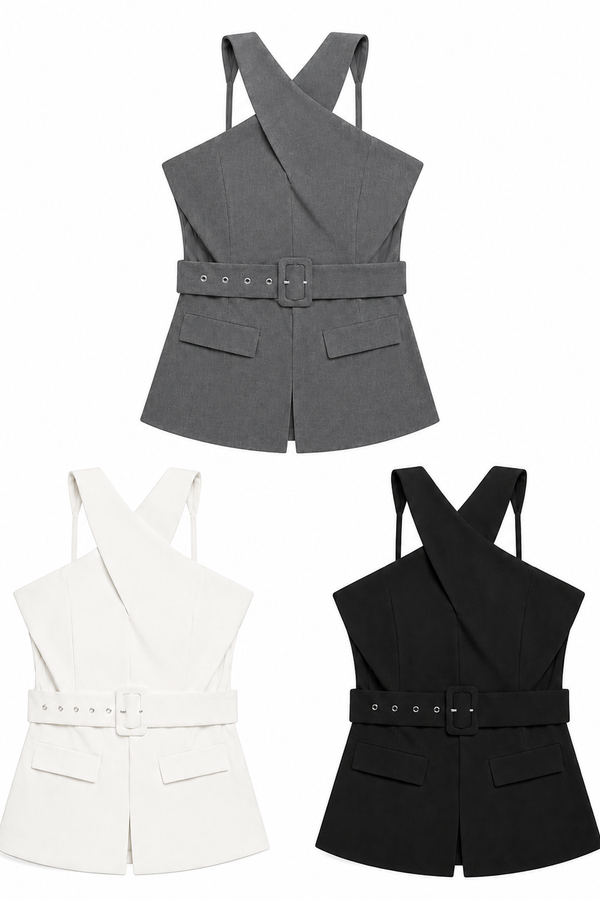 *PREORDER* Cass Halter Belt Top