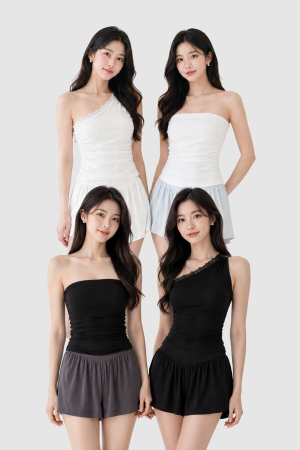 (BARE/TENCEL) Alina V Waist Shorts