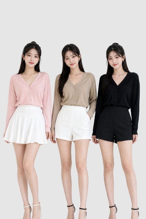 (BARE/TENCEL) Allie V2 Button Cardigan