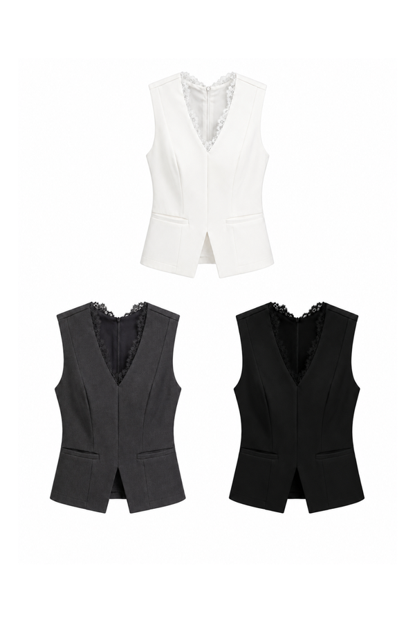 Casey Lace V-Neck Vest Top
