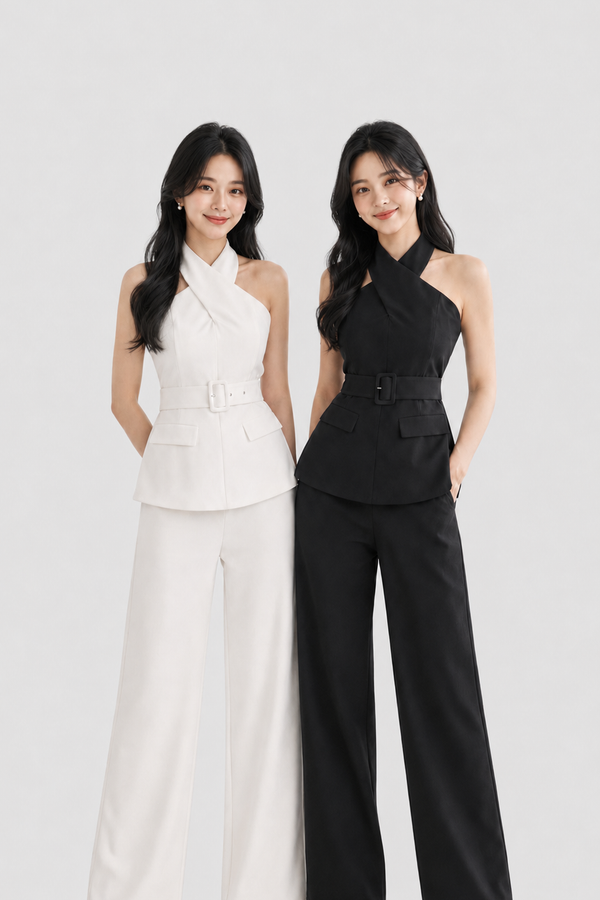 *PREORDER* Cass Halter Belt Top