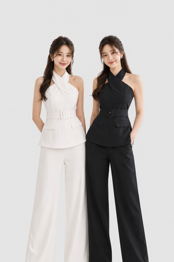 *PREORDER* Cass Halter Belt Top