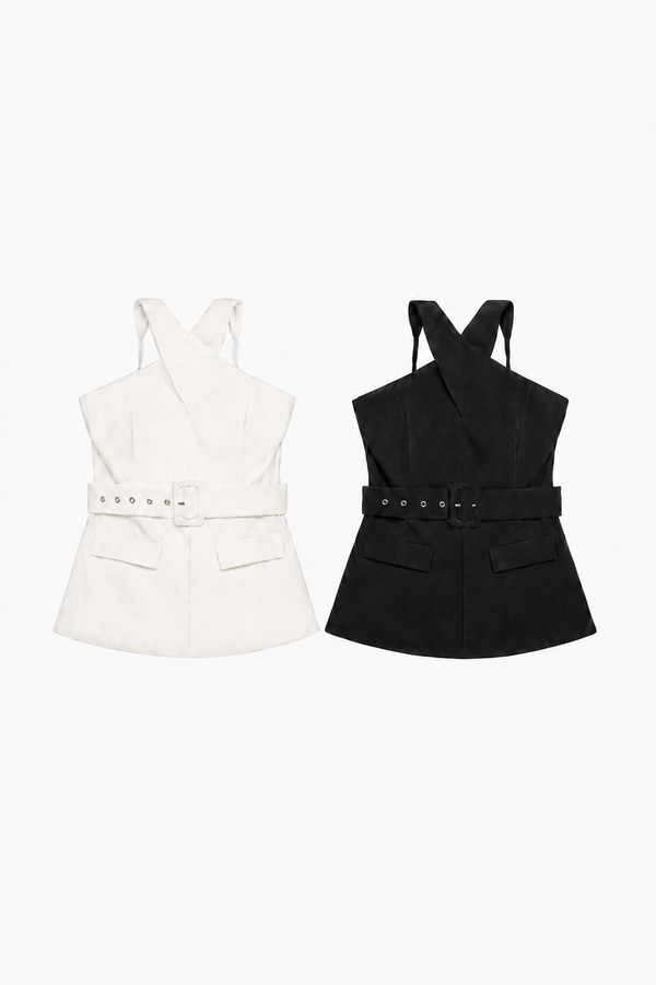 *PREORDER* Cass Halter Belt Top