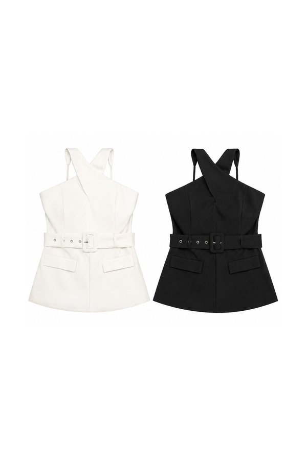 *PREORDER* Cass Halter Belt Top