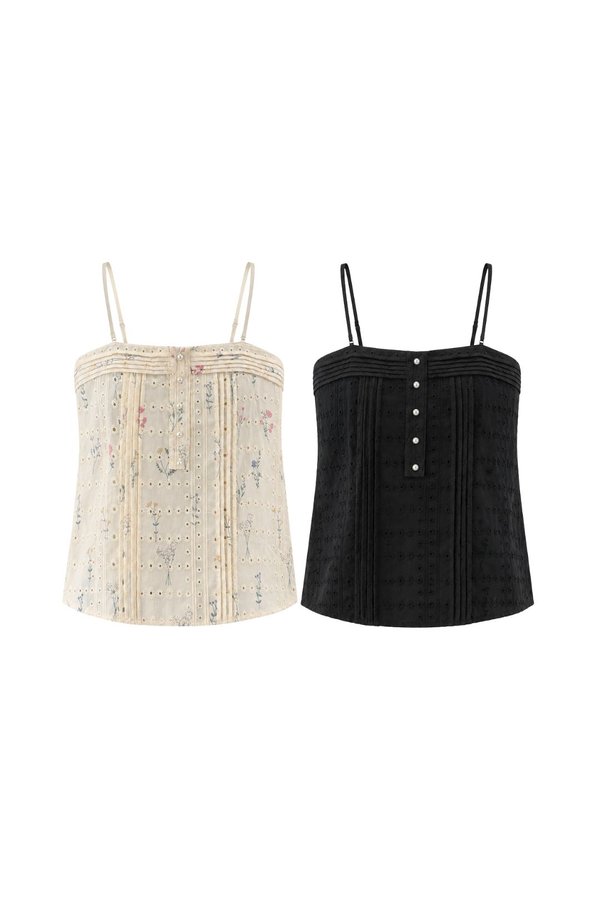 *PREORDER* Gigi Eyelet Pintuck Top