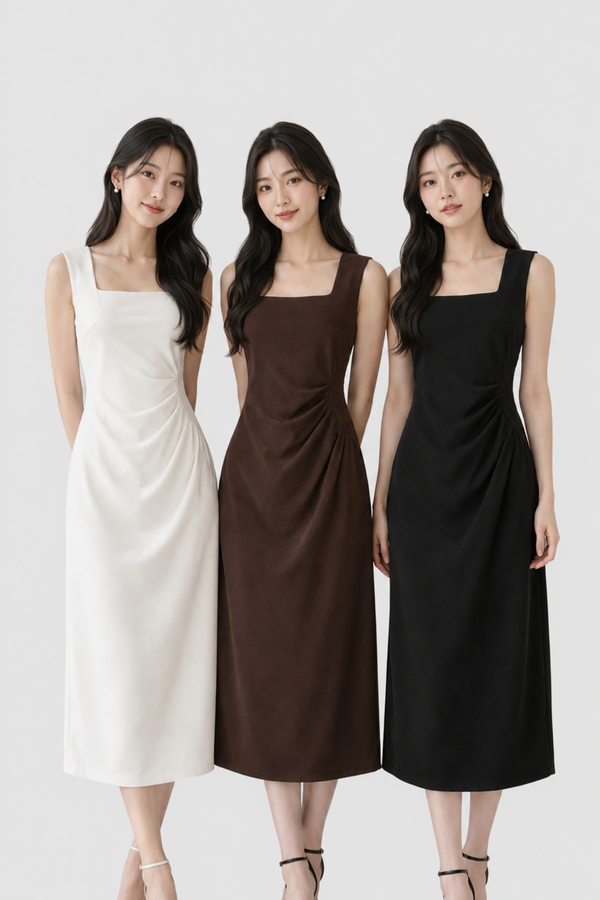 *PREORDER* Emery V2 Ruched Midi Dress