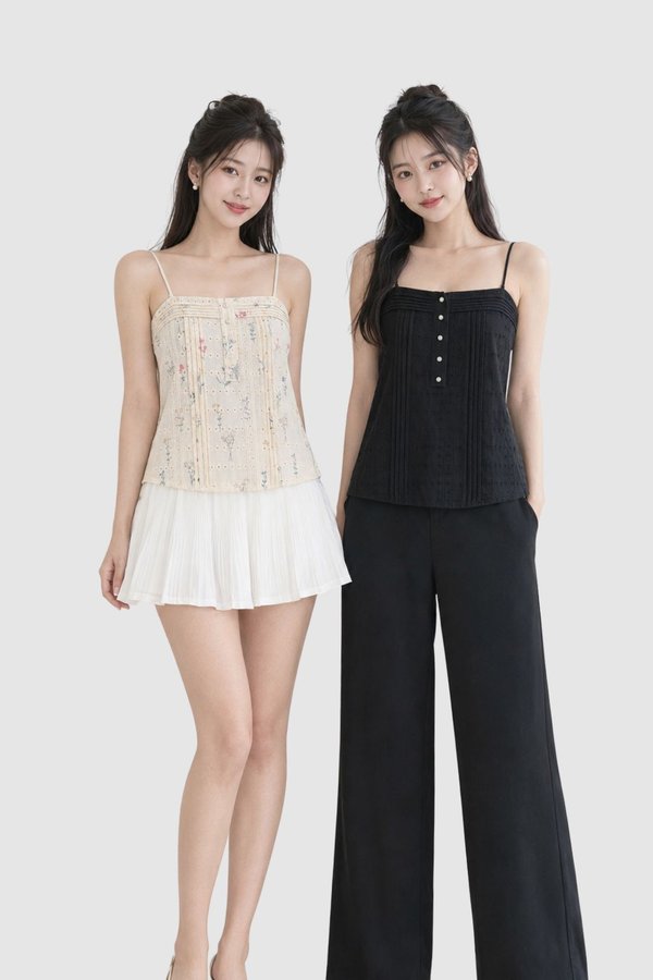 *PREORDER* Gigi Eyelet Pintuck Top