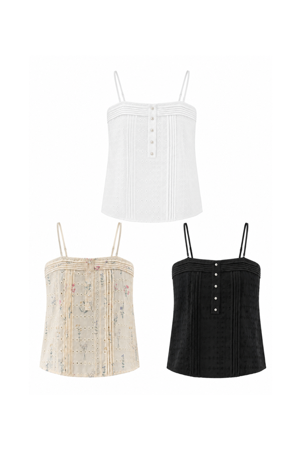 *PREORDER* Gigi Eyelet Pintuck Top