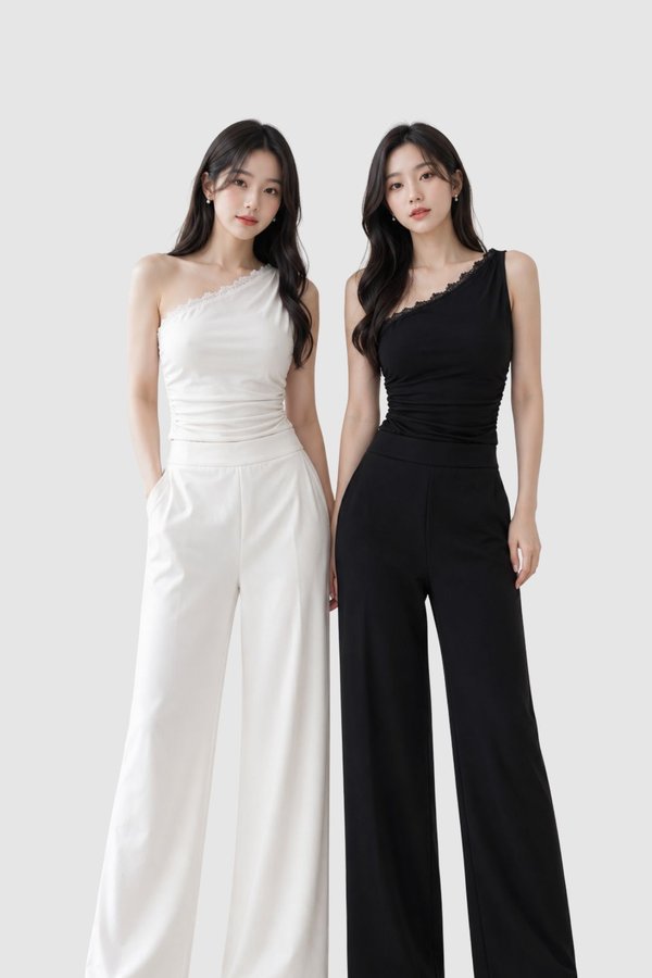 *PREORDER* (BARE/TENCEL) Kara Toga Lace Hem Top