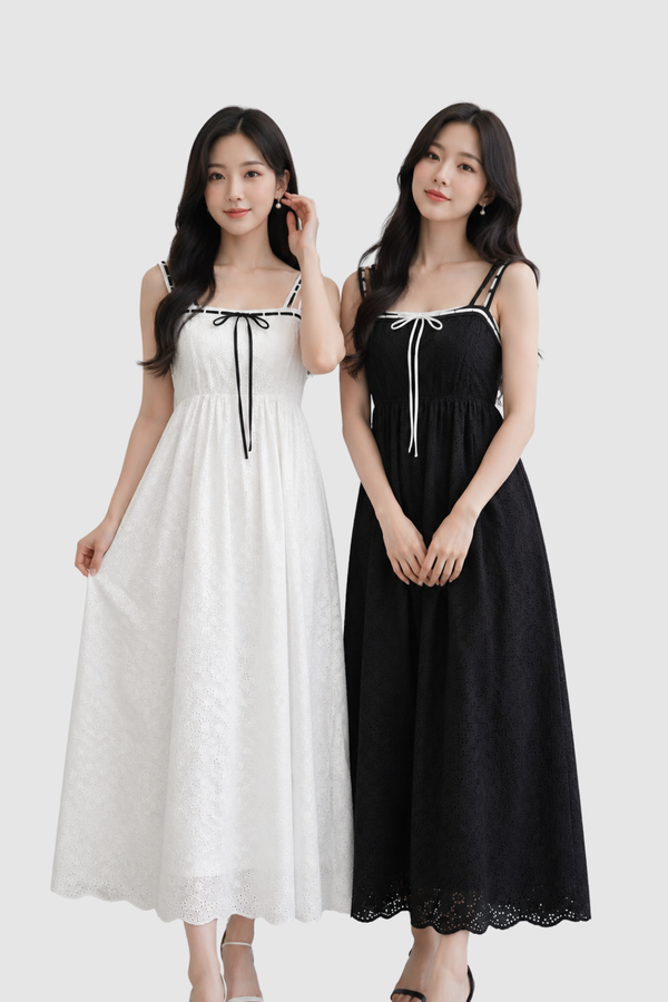 Milo Eyelet Cotton Midaxi Dress