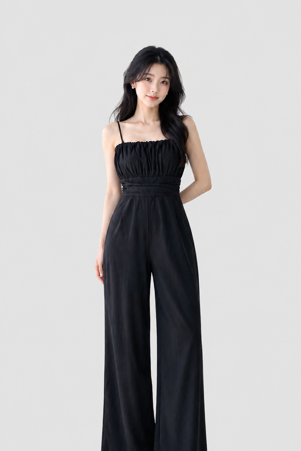 (BARE/TENCEL) Qira Ruched Jumpsuit