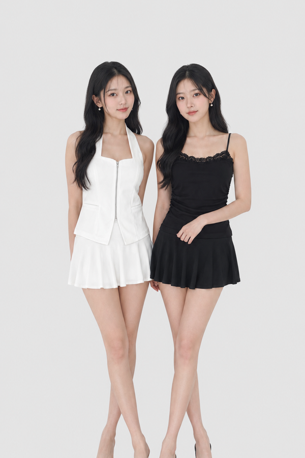 (BARE/TENCEL) Ri Ruched Skorts