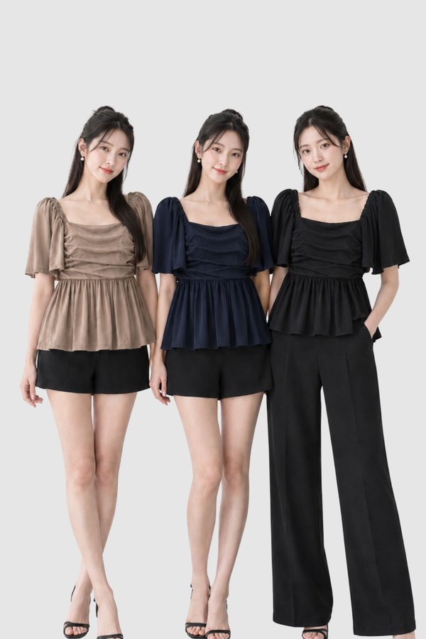 (BARE/TENCEL) Soni Babydoll Sleeve Top