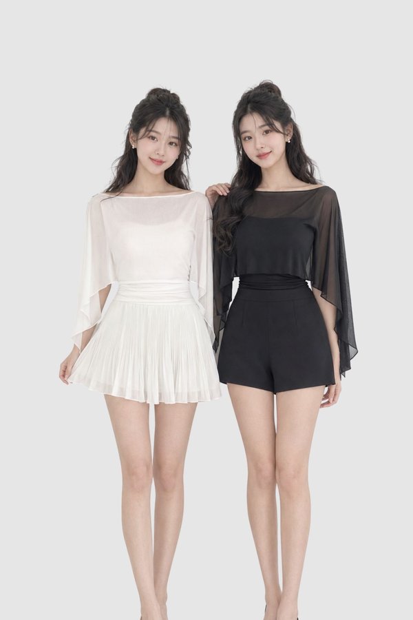 *PREORDER* (BARE/TENCEL) Wina Overlap Mesh Top