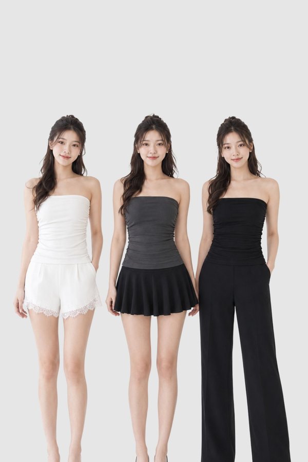 *PREORDER* (BARE/TENCEL) Zori Ruched Tube Top