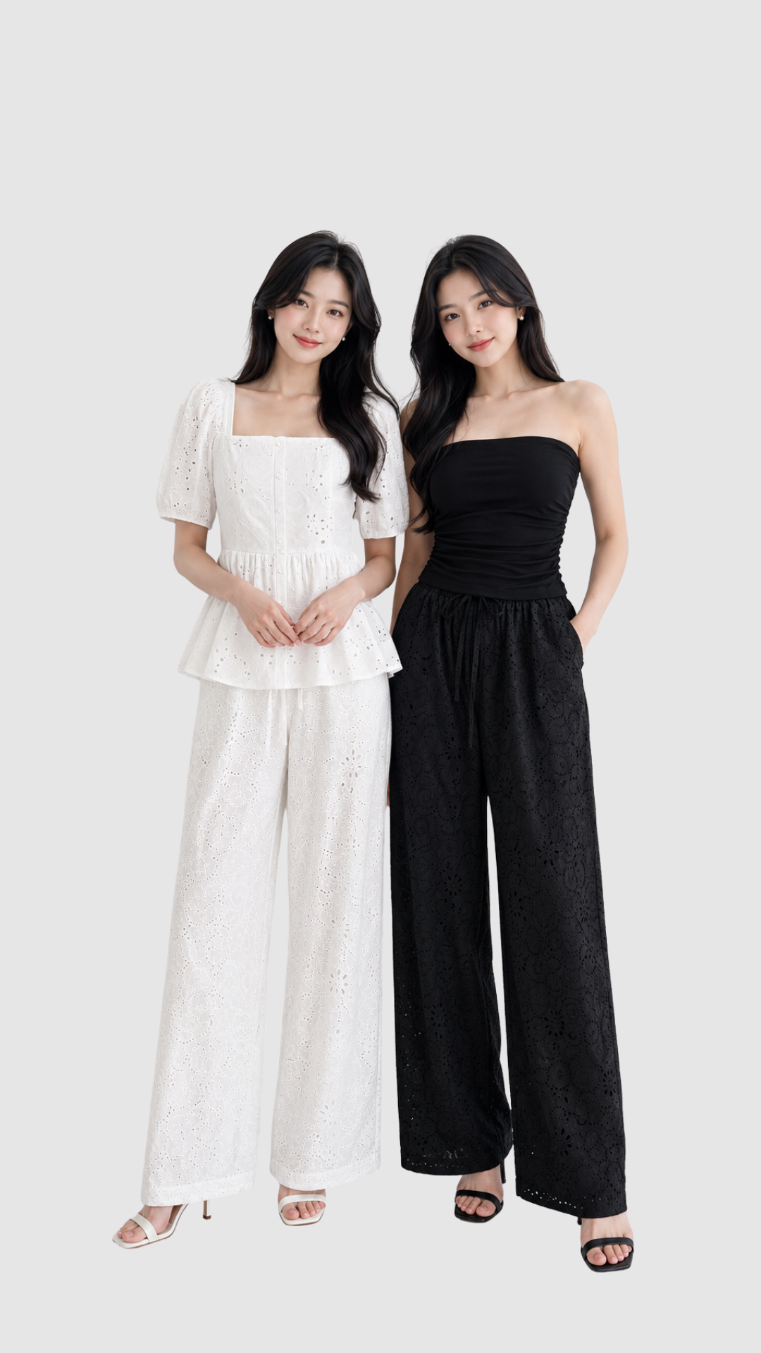 【新品未使用】Salsation®︎Lounge rayon Pants REGULAR* Lilo Eyelet Cotton Lounge Pants | Mikayla
