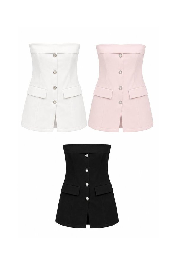 *PREORDER* Jovi Pearl Button Long Line Top