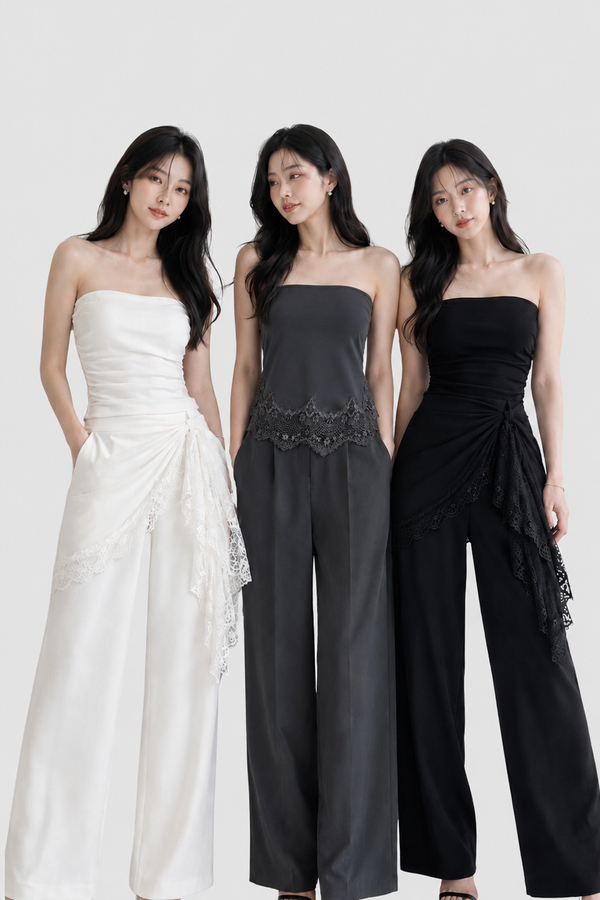 *PREORDER* *PETITE* Eden Pants with Handkerchief Lace Top