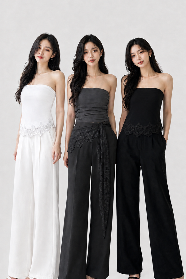 *PREORDER* *REGULAR* Eden Pants with Handkerchief Lace Top