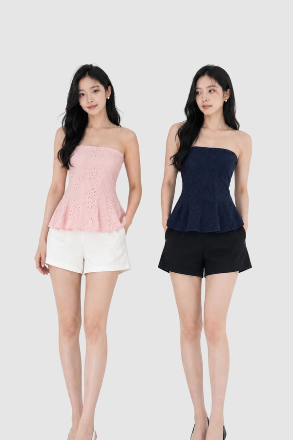 Isla Eyelet Cotton Babydoll Top