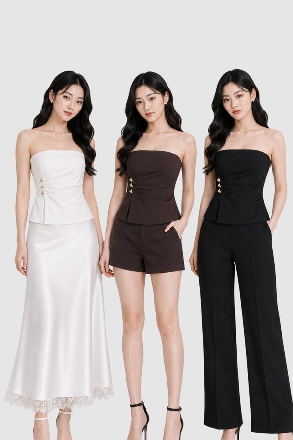 *PREORDER* Jori Side Ruched Longline Top