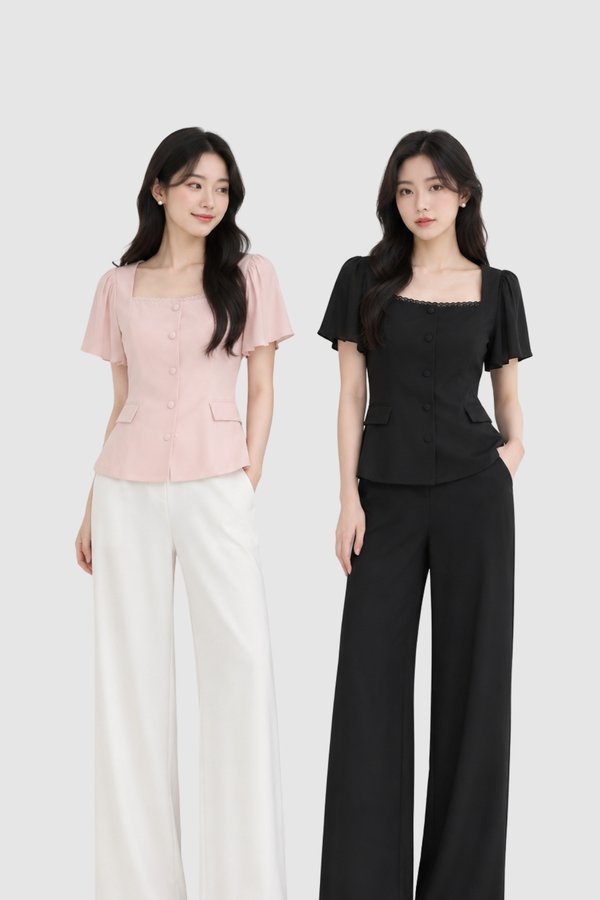 *PREORDER* Juna Faux Button Sleeve Top