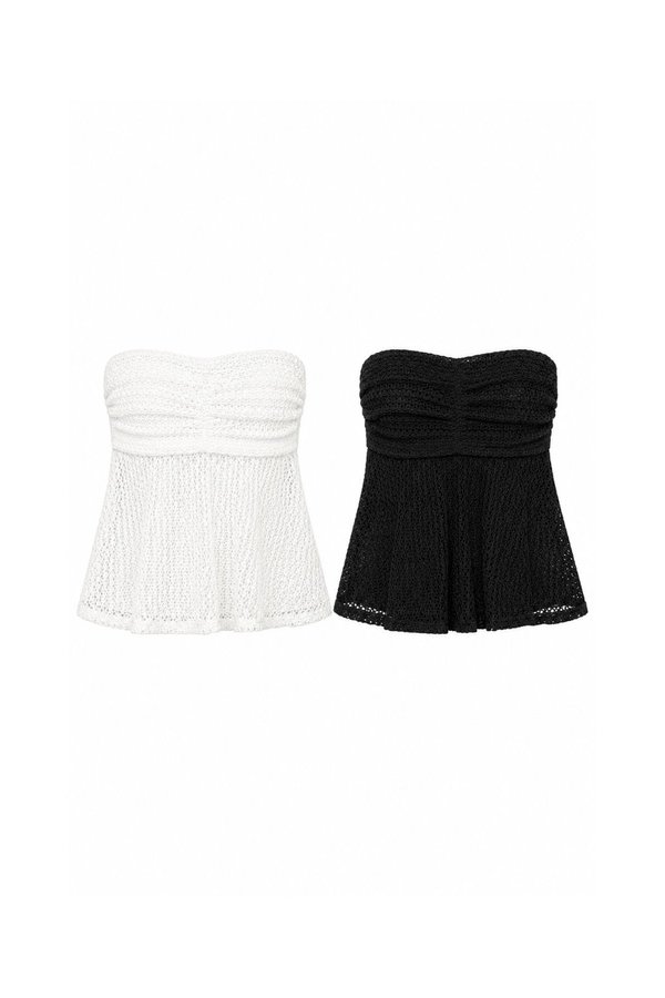 *PREORDER* Trix Knit Crochet Babydoll Top