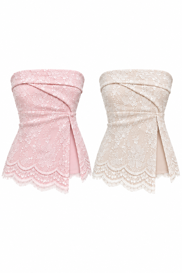 *PREORDER* Imelda Side Slit Lace Top