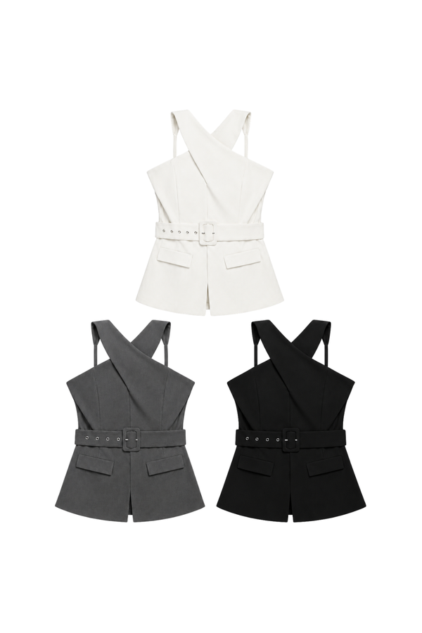 Cass Halter Belt Top