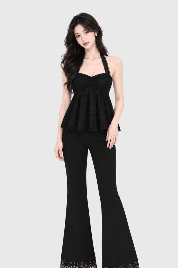 *PREORDER* (AIR/MALLOW) *PETITE* Giya Bell Bottom Lace Pants