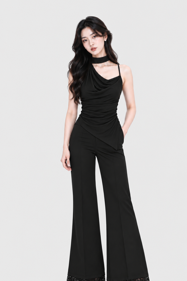 *PREORDER* (AIR/MALLOW) *REGULAR* Giya Bell Bottom Lace Pants