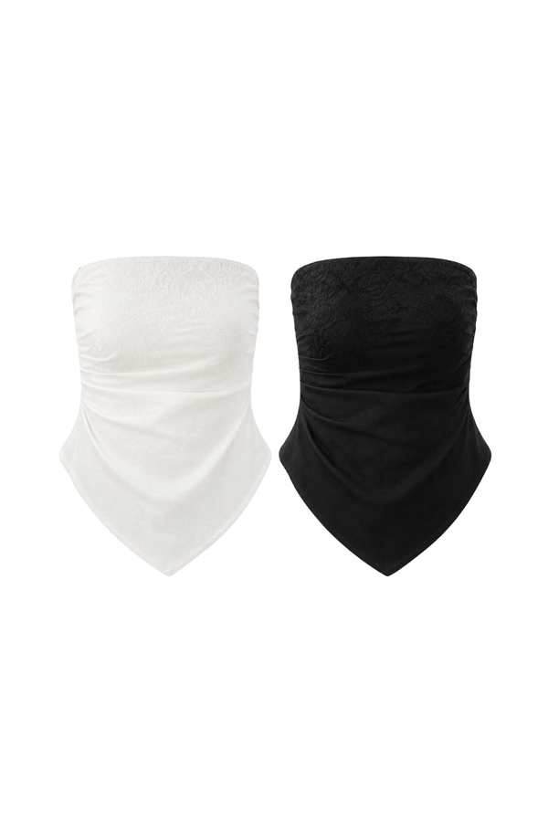 *PREORDER* Evelyn Linen Lace Handkerchief Top