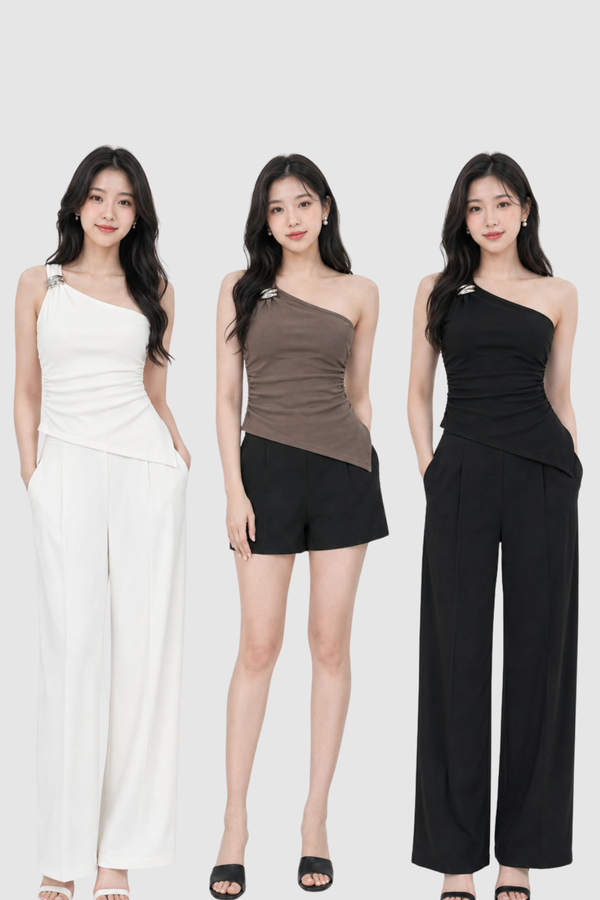 (BARE/TENCEL) Nara Toga Ruched Top