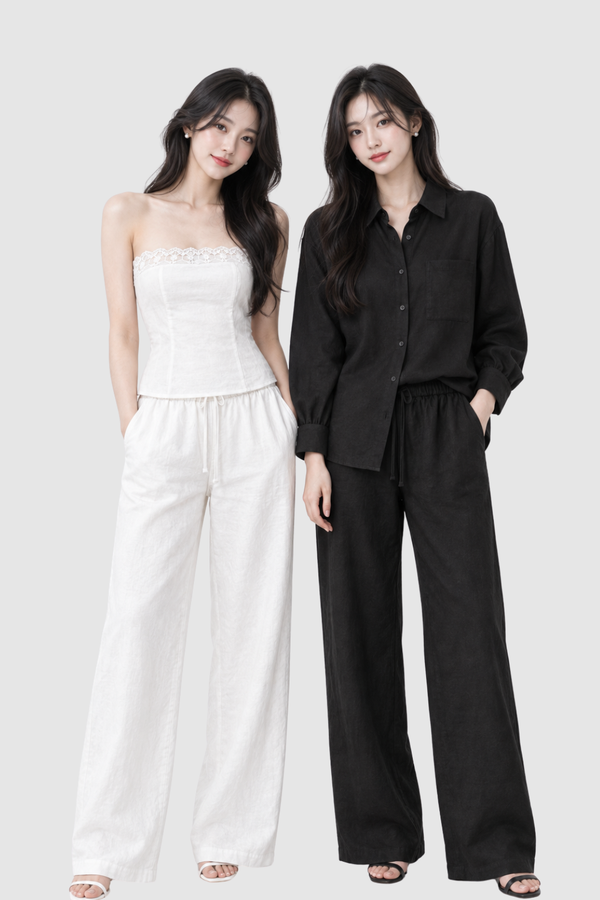 *PREORDER* *REGULAR* Rielle Linen Drawstring Pants